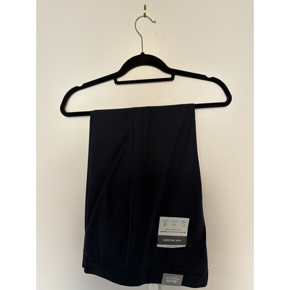 Van Heusen Straight Fit Tapered Leg Men’s Chino Pants, 36x30, Seal Navy - Picture 1 of 4